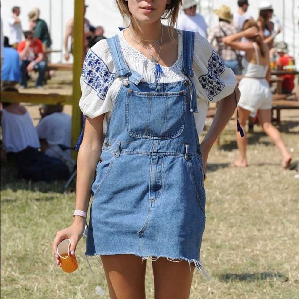 90s vintage denim pinafore